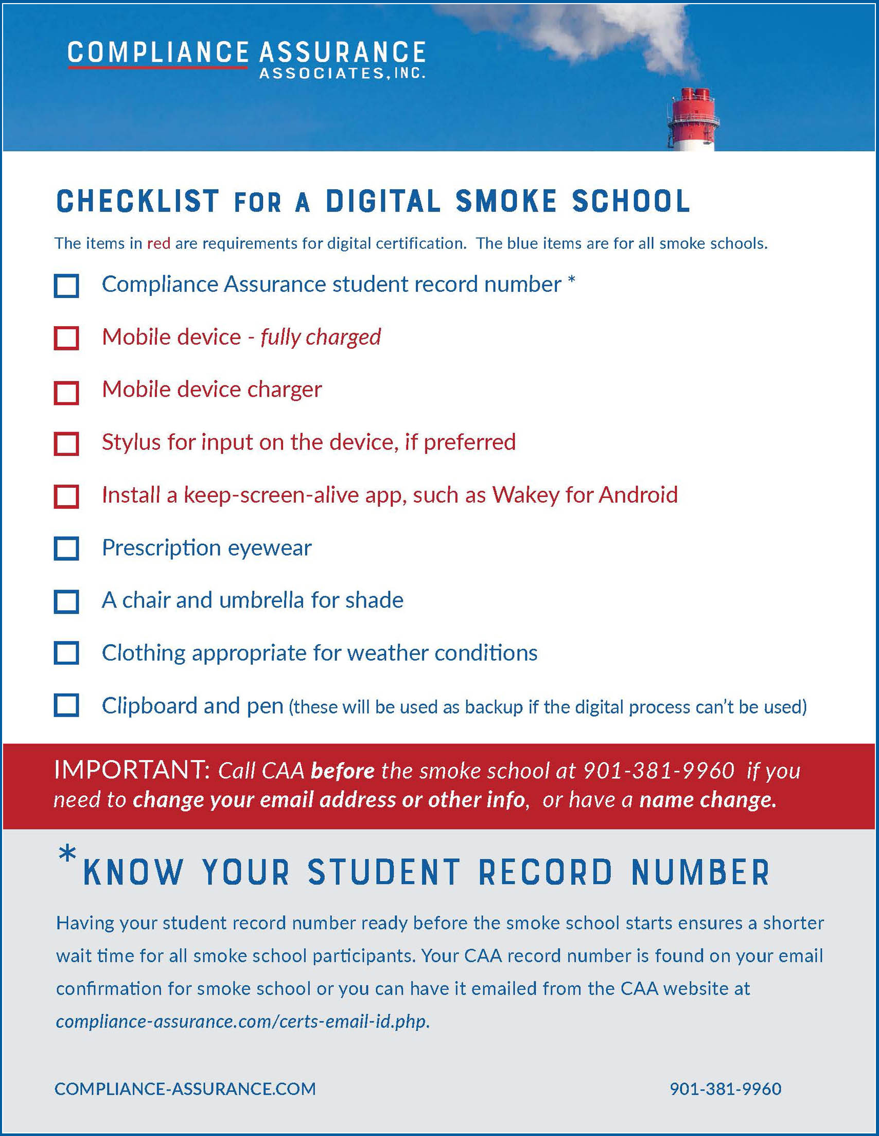 No contact smoke school digital certification